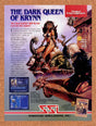 1992 Advanced Dungeons & Dragons Dark Queen Of Krynn IBM Original Ad / Promo v1