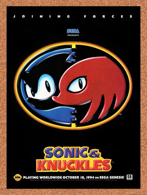 1994 Sonic & Knuckles Genesis Original Advertisement / Retro Promo v2