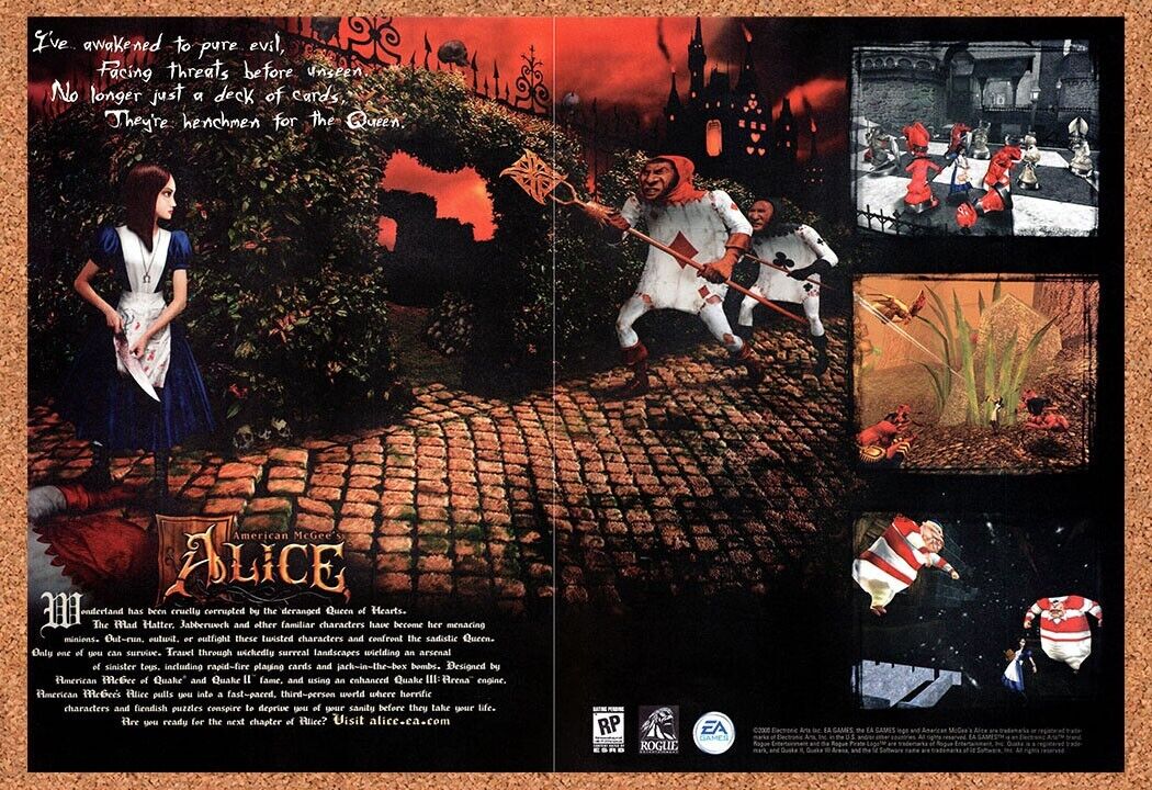 2000 American McGees Alice PC Original Advertisement / Retro Wall Art v4