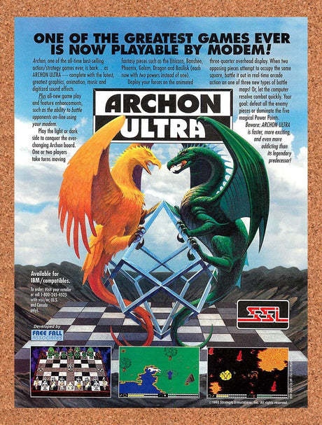 1994 Archon Ultra IBM Original Advertisement / Retro Promo v1