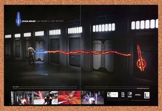 Star Wars Jedi Knight 2 PC Outcast Original 2003 Ad Authentic Video Game Promo