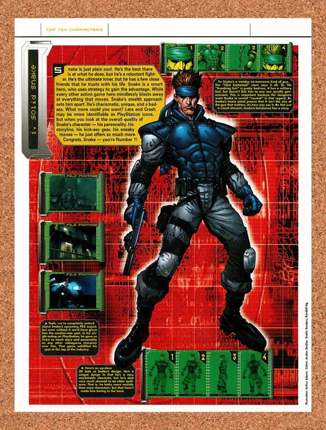2000 Metal Gear Solid Snake Original Advertisement / Retro Promo vr4