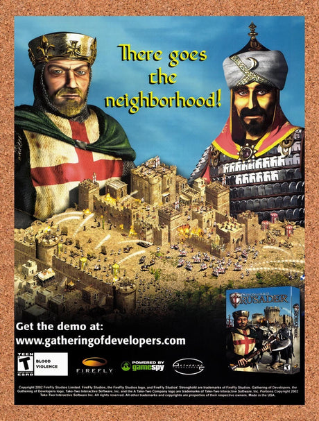 2002 Stronghold Crusader PC Original Advertisement / Retro Promo v2