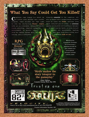 1996 Strife PC Original Advertisement / Retro Promo v2