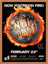 1995 NBA Jam TE SNES Original Advertisement / Retro Wall Art v6