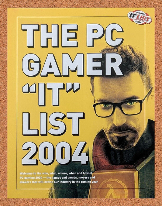 Half-Life 2 PC Original 2002 Ad Authentic PC Gamer Video Game Review Promo