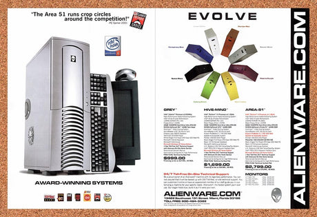 2001 Alienware Evolve Area-51 Original Advertisement / Retro Promo v6