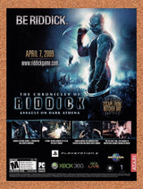 2009 Chronicles Of Riddick Xbox 360 Original Advertisement / Retro Wall Art v2
