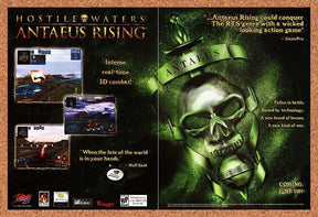 Hostile Waters Antaeus Rising PC Original 2001 Ad Authentic Video Game Promo v1