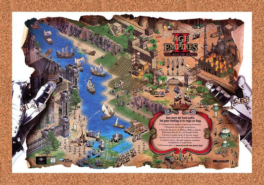 Age Of Empires II Age Of Kings PC Original 2000 Ad Authentic Video Game Promo