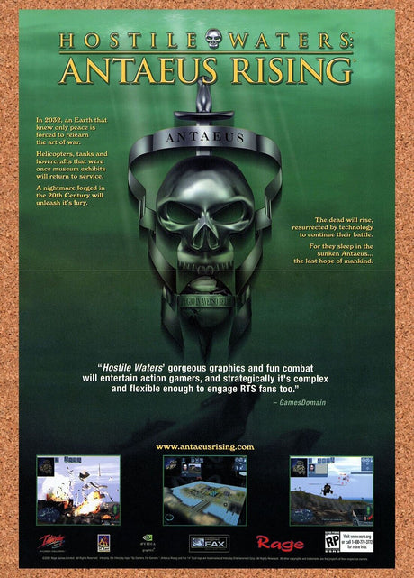 Hostile Waters PC Original 2003 Ad Authentic Pirates Video Game Promo