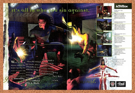 1998 Sin PC Original Advertisement / Retro Promo v5