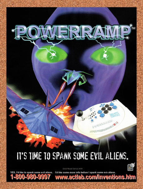 1996 Act Labs Powerramp Programmable Joystick Original Advertisement / Promo v3