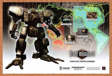 Front Mission 3 PS2 Original 2002 Vintage Ad - Squaresoft Video Game Promo