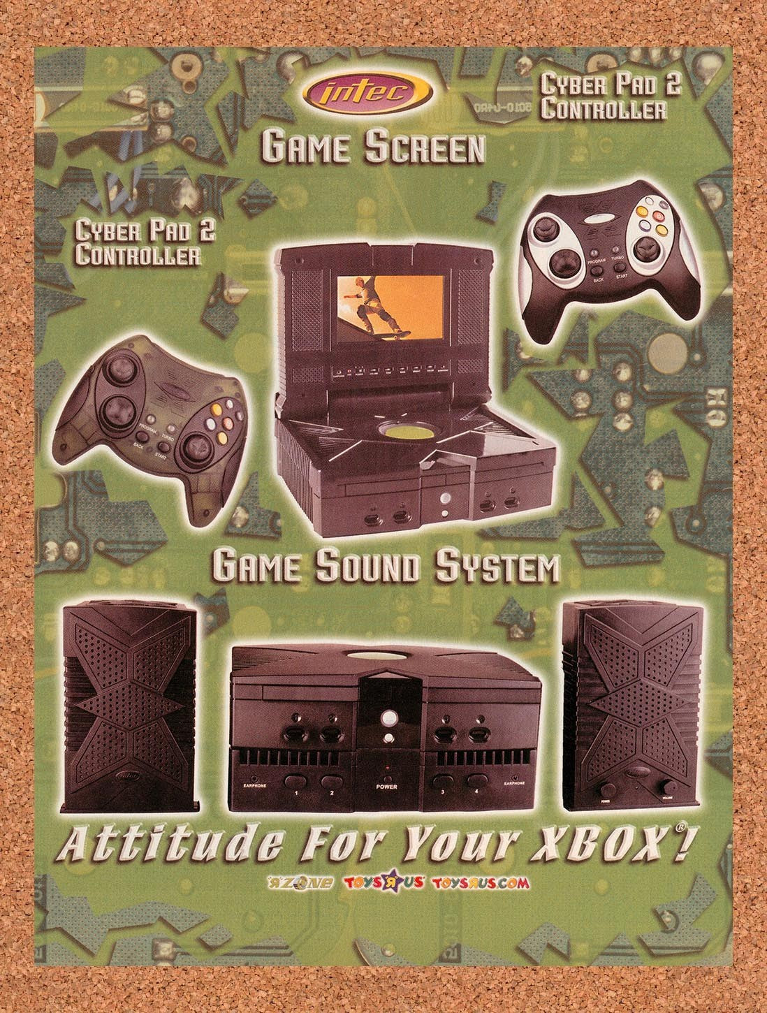 2002 Intec Xbox Accessories Original Advertisement / Retro Promo v3