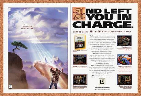 1996 Afterlife PC Original Advertisement / Retro Promo v3