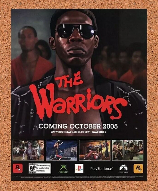 The Warriors PS2 Original 2005 Ad Authentic Rockstar Video Game Promo