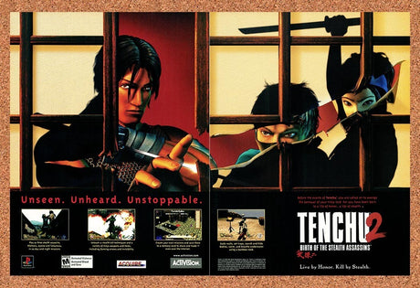 2000 Tenchu 2 Birth Of Stealth Assassins PS1 Original Advertisement / Promo 2