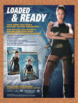 2001 Tomb Raider VHS DVD Movie Original Advertisement / Retro Wall Art v1