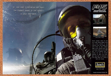 1998 Janes Combat Simulations F-15 PC Original Advertisement / Retro Promo v1
