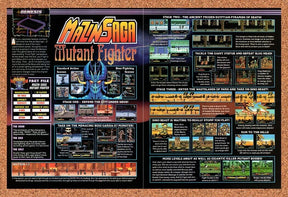 1993 Mazin Saga Mutant Fighter Genesis Original Ad / Retro Wall Art v3