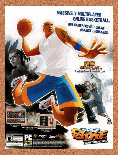 2007 Freestyle Street Basketball PC Original Advertisement / Retro Promo v1