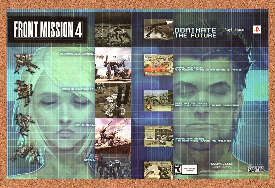 Original 2004 Front Mission 4 PS2 Vintage Print Ad - Video Game Promo Wall Art 1