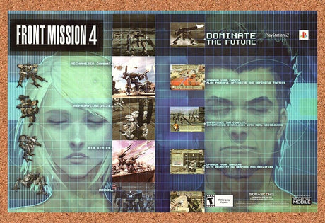 Original 2004 Front Mission 4 PS2 Vintage Print Ad - Video Game Promo Wall Art 1