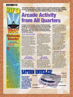 1994 Sega Saturn Unveiled Preview Original Advertisement / Retro Wall Art v3