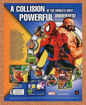 Marvel vs Capcom 2 PS2 Original 2004 Ad Authentic Capcom Video Game Promo