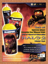 2004 Halo 2 Mountain Dew Slurpee Original Advertisement / Retro Promo v2