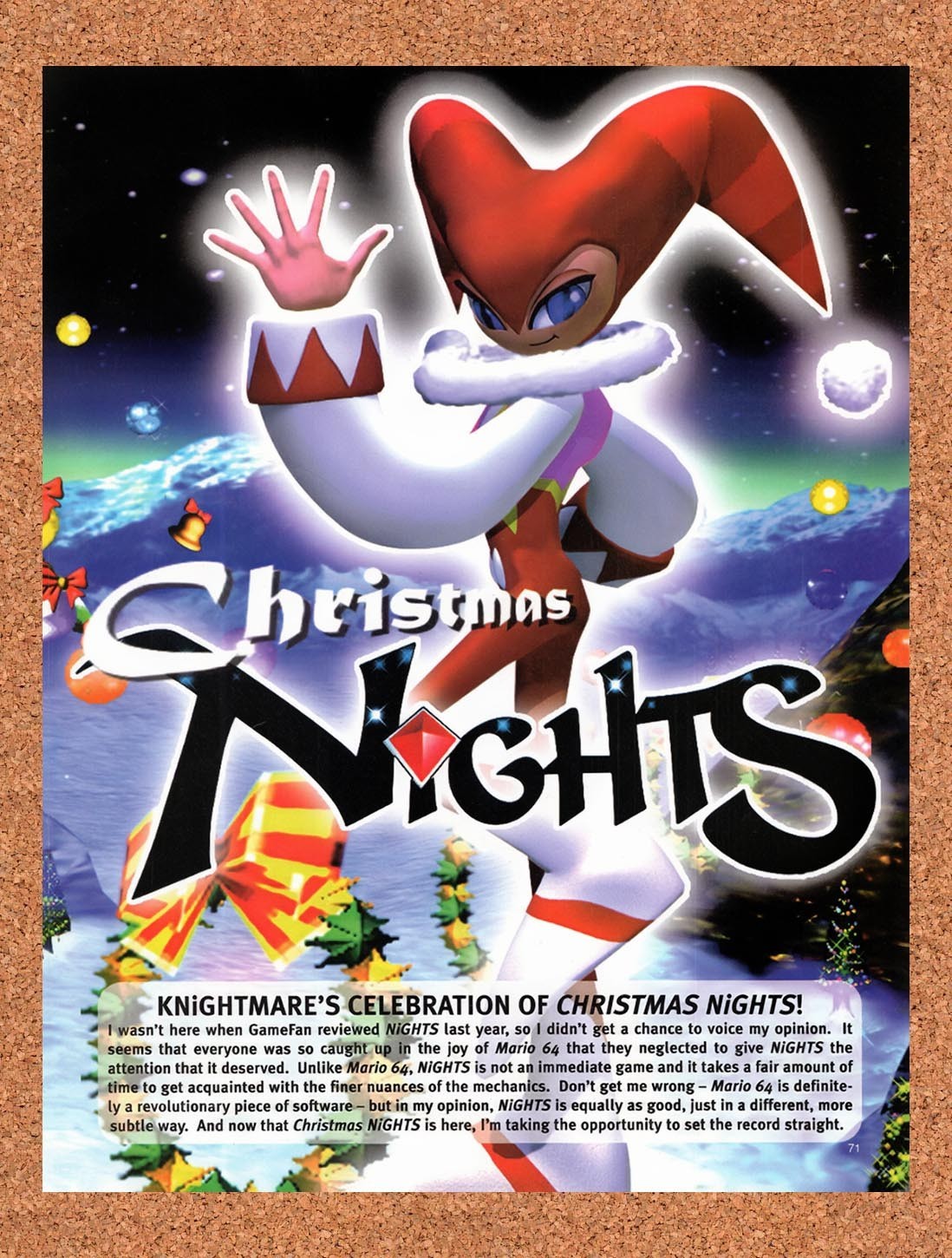 1997 Christmas Nights Saturn Original Advertisement / Retro Promo vr1