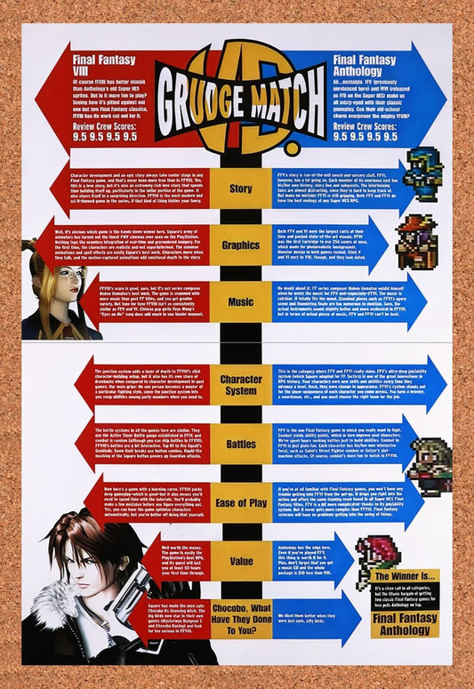1998 Grudge Match Final Fantasy VIII vs Final Fantasy Anthology Original Ad v2