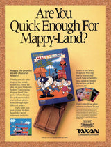 1990 Mappy-Land NES Original Advertisement / Retro Wall Art v1
