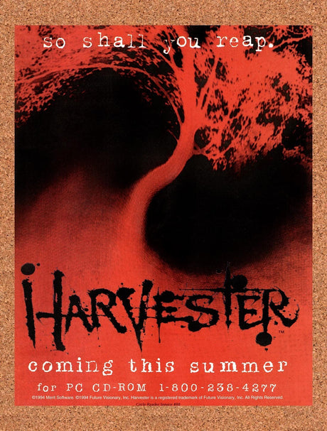 1994 Harvester PC Original Advertisement / Retro Wall Art v1