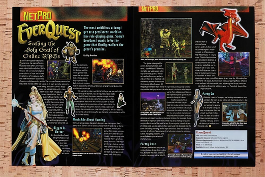 1997 EverQuest Early Preview Original Advertisement / Retro Wall Art v5