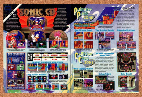 1993 Sonic CD Sega CD Original Advertisement / Retro Promo v4