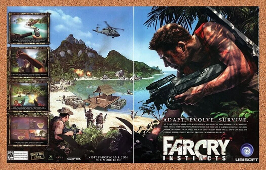 Far Cry Instincts Xbox Original 2004 Ad Authentic Video Game Promo Artwork