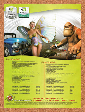2003 Nvidia G-Force FX iBuyPower PCs Original Advertisement / Retro Wall Art v3