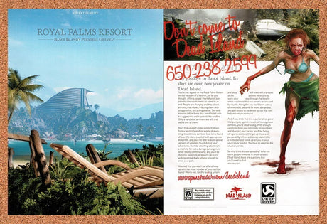 2011 Dead Island Xbox 360 Original Advertisement / Retro Wall Art v2