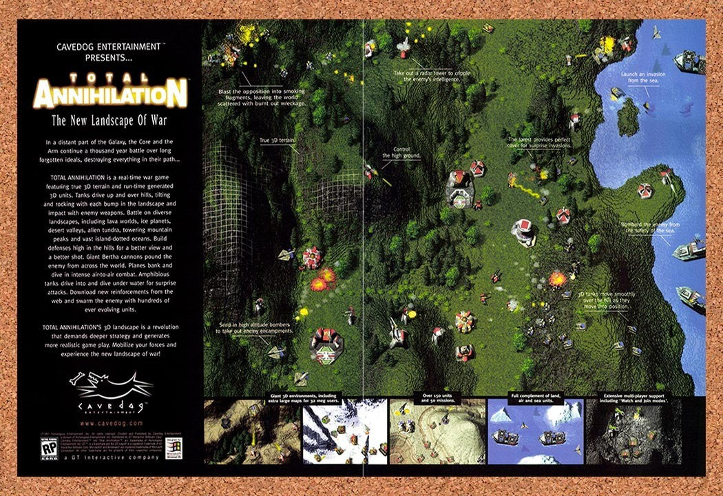 1997 Total Annihilation PC Original Advertisement / Retro Promo v2