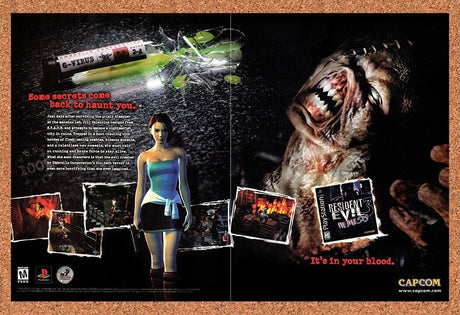 1999 Resident Evil 3 Nemesis PS1 Original Advertisement / Retro Wall Art v7