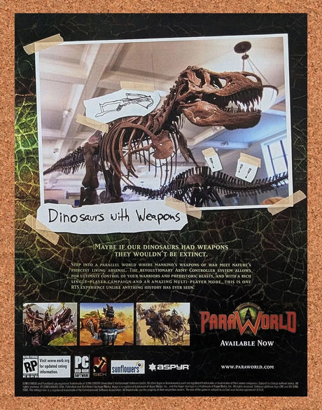 2006 ParaWorld PC Original Advertisement / Retro Wall Art v1
