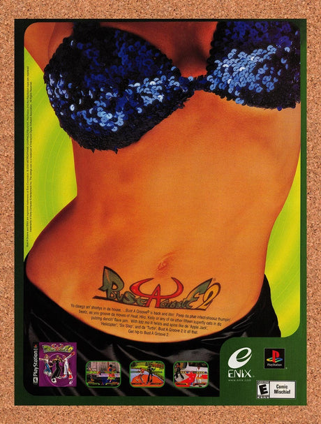 2000 Bust-A-Groove PS1 Original Advertisement / Retro Promo v2