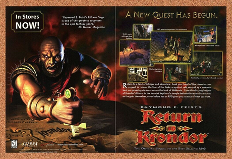 Return to Krondor PC Original 1999 Ad Authentic RPG Video Game Promo