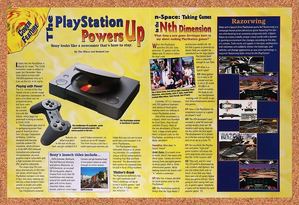 1995 PS1 Upcoming Launch Preview Original Advertisement / Retro Wall Art v6