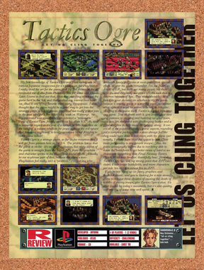 1998 Tactics Ogre PS1 Original Advertisement / Retro Promo vr1