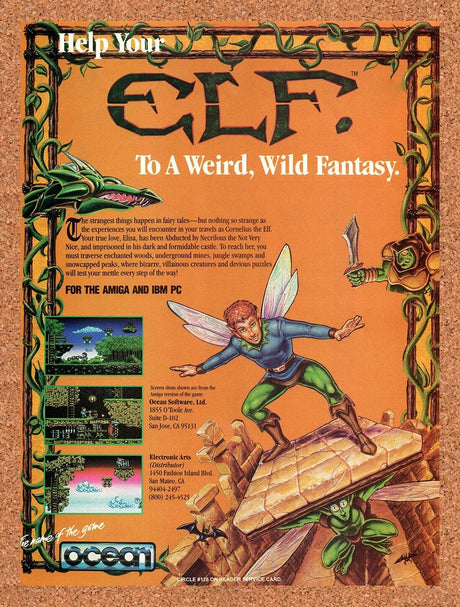 1992 Elf Amiga Original Advertisement / Retro Wall Art v1