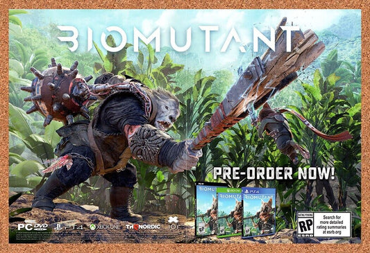 Biomutant PS4 Original 2019 Ad - Video Game Display Art Promo