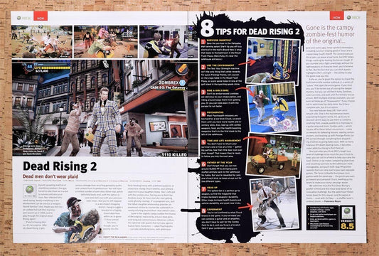 2009 Dead Rising 2 8 Tips Original Advertisement / Retro Wall Art v2